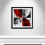 «Hamswell», segment de cercle rouge I - impression encadrée sur papier-29363306