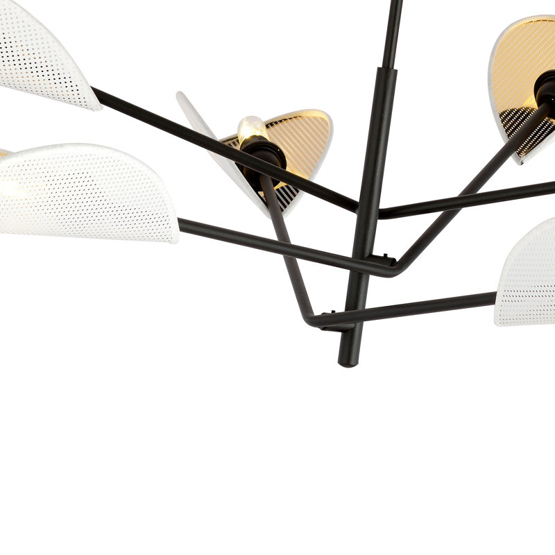 Wilbrecht 6 - Light Chandelier, White/Gold