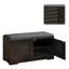 Banc de rangement pour chaussures moderne avec portes d'armoire et tablettes réglables, sièges et solution d'organisation-275917646