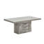 Table de salle à manger à piédestal rectangulaire en bois 71 po Raciel