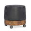 MS Upholstery Cylinder Leather Ottoman