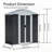 Durable Dark Grey Outdoor Storage Shed With Aluminum Alloy Frame And Stable Base For Secure And Weather-Resistant Storage