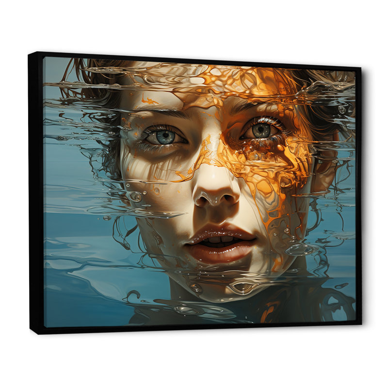 Reflets de la nature surréaliste, Cadre flottant noir, H 12 po x l 20 po x P 1 po