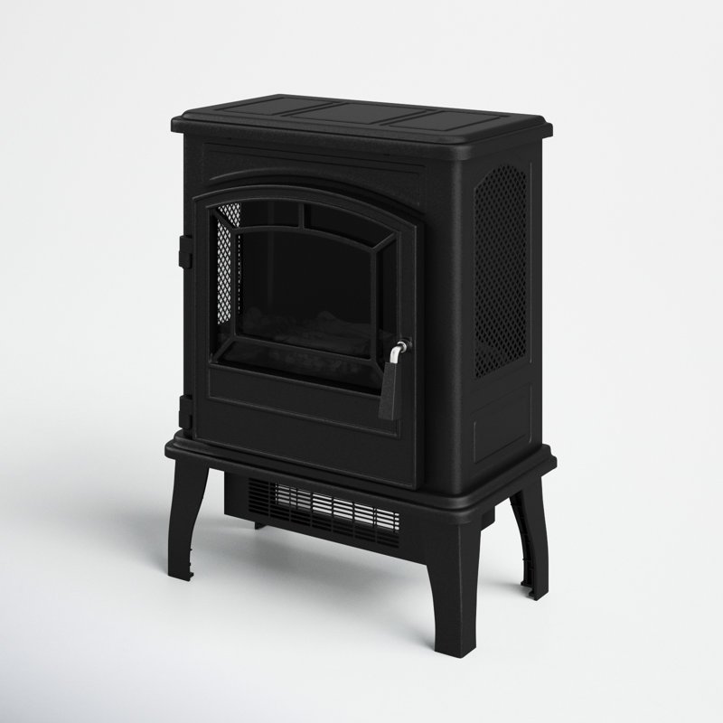 Plessis 17.5'' W Electric Stove with 5200 BTU, Black