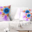Coussin lombaire en fleur symétrique floral