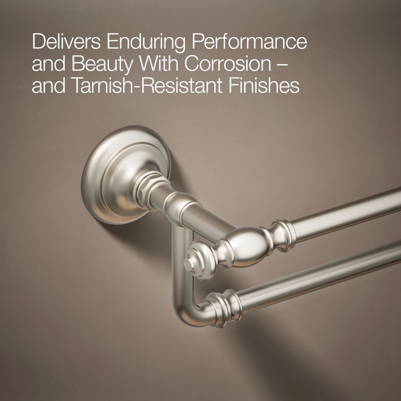 Artifacts® Double 24" Wall Mounted Towel Bar, Vibrant Brushed Nickel