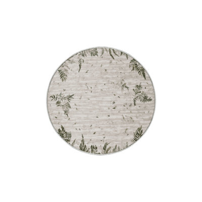 Machine Washable Beige Area Rug