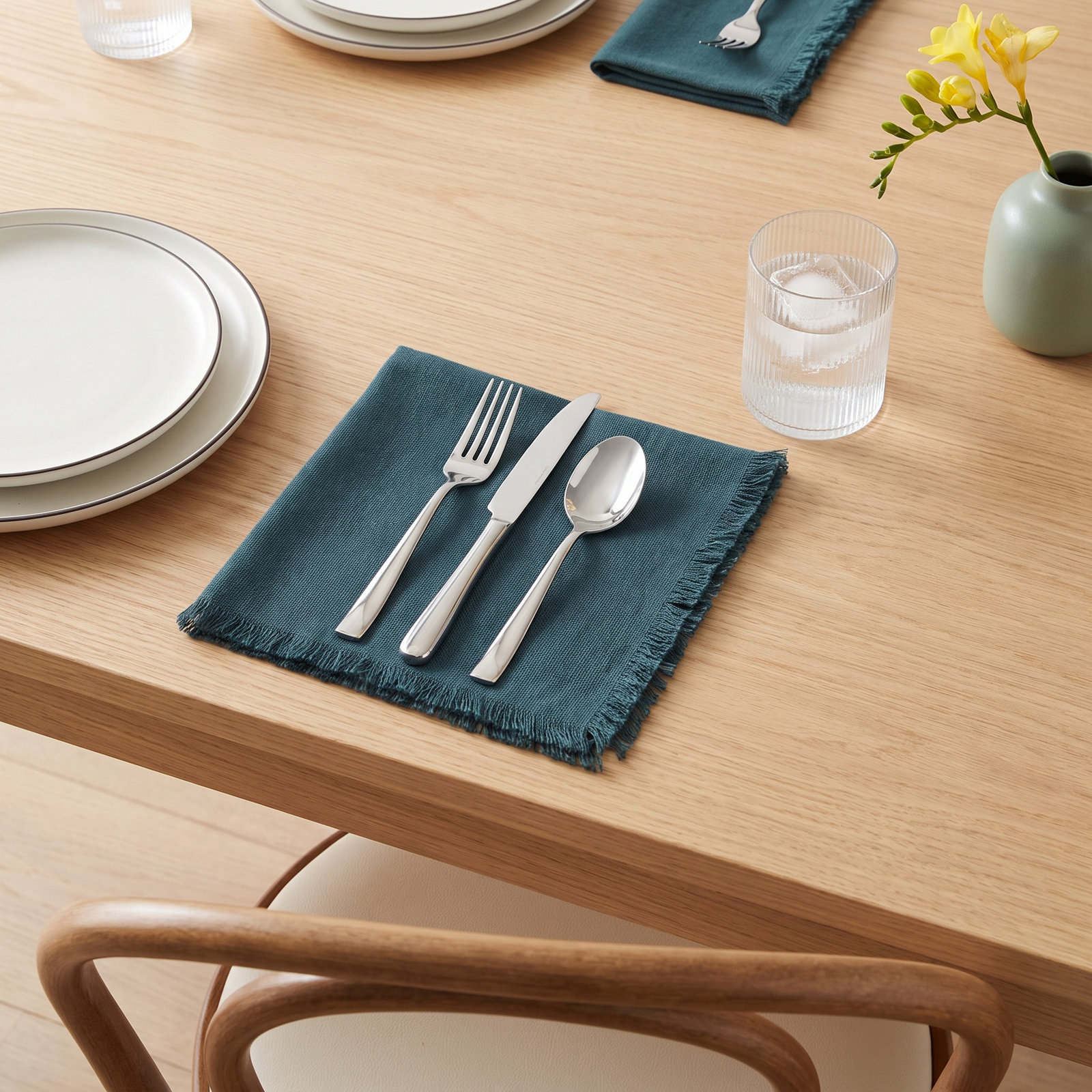 Essential Cocktail Cotton Napkin, Peacock
