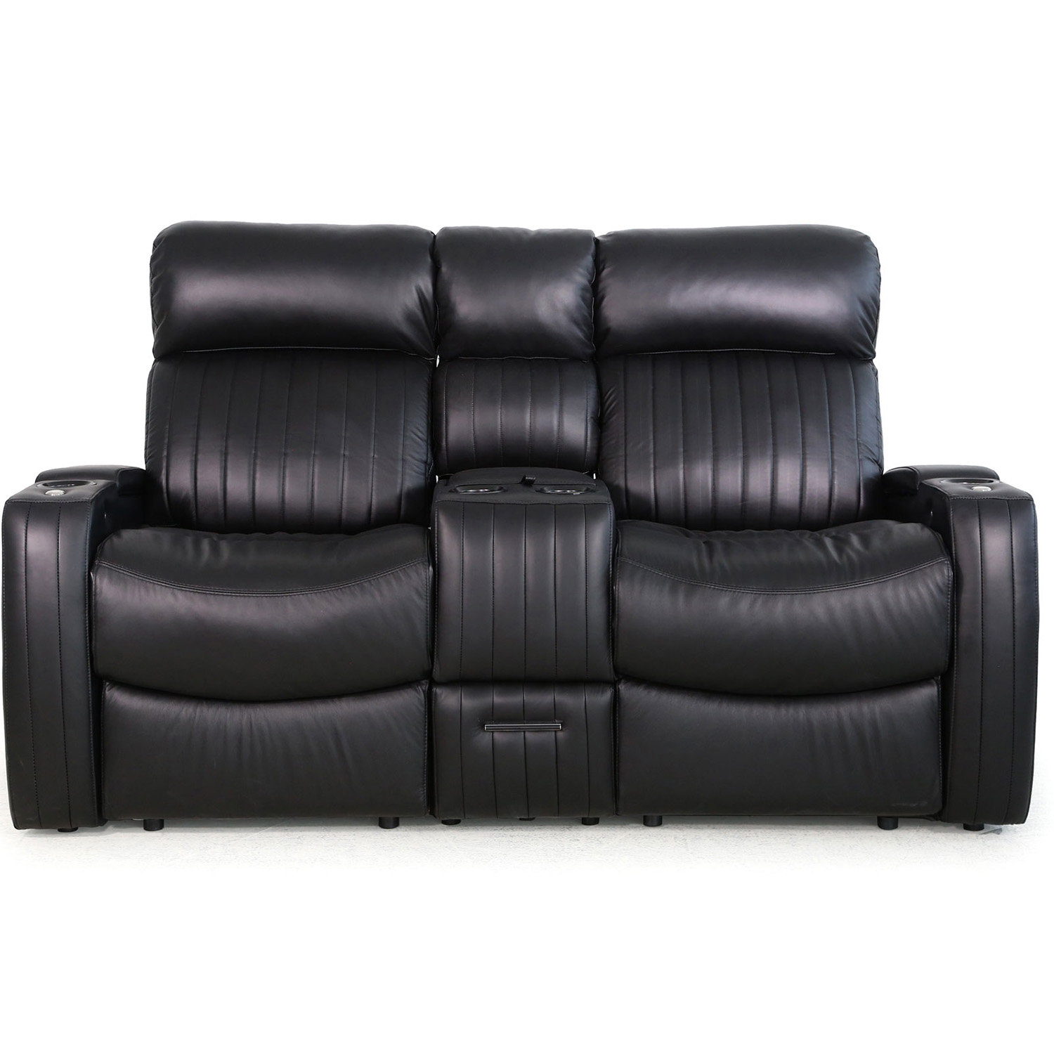 Orren Ellis Asta Upholstered Home Theater Seating with Cup Holder | Wayfair