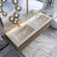 Meuble-lavabo mural moderne à rayures avec lavabo et tiroir à fermeture en douceur-901859951