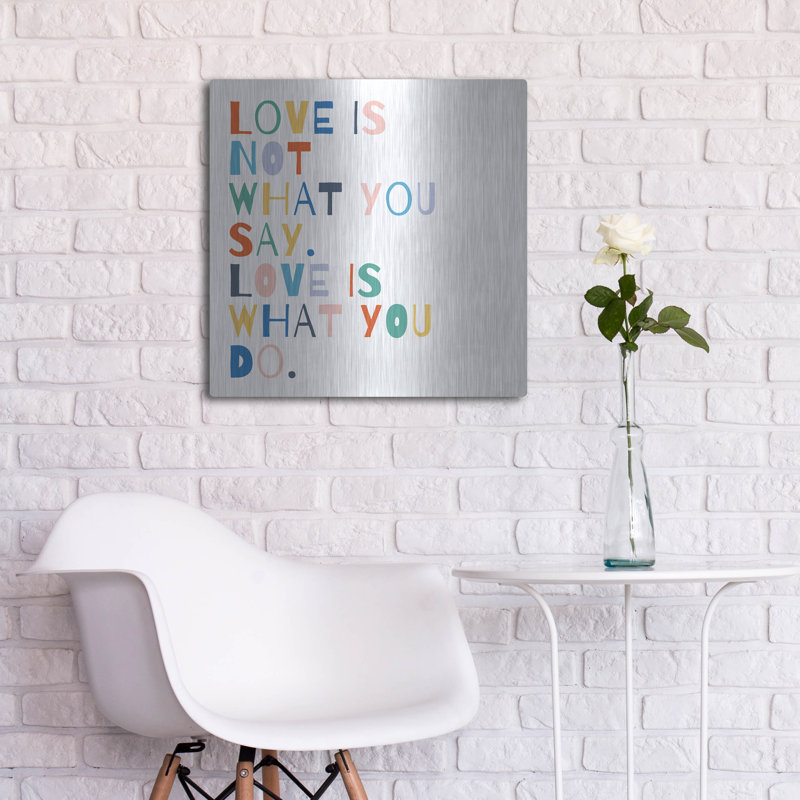 «Rainbow Words 1» par Moira Hershey, art mural en métal, H 24 po x l 24 po