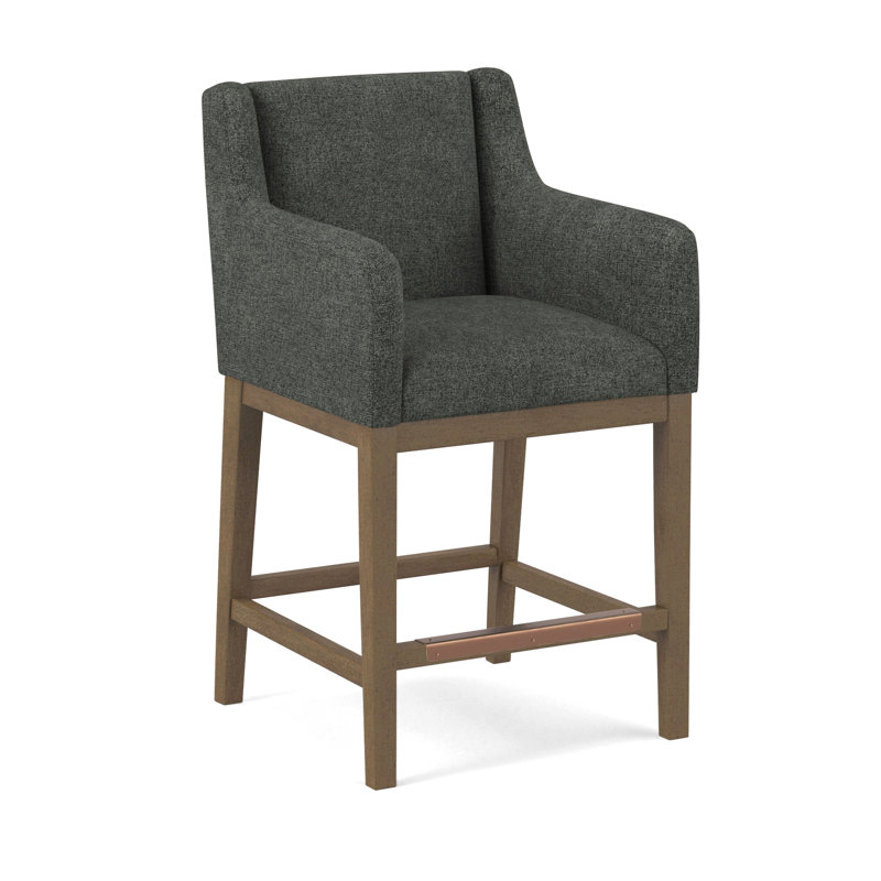 Upholstered Stool, 61626-87, Weathered Gray
