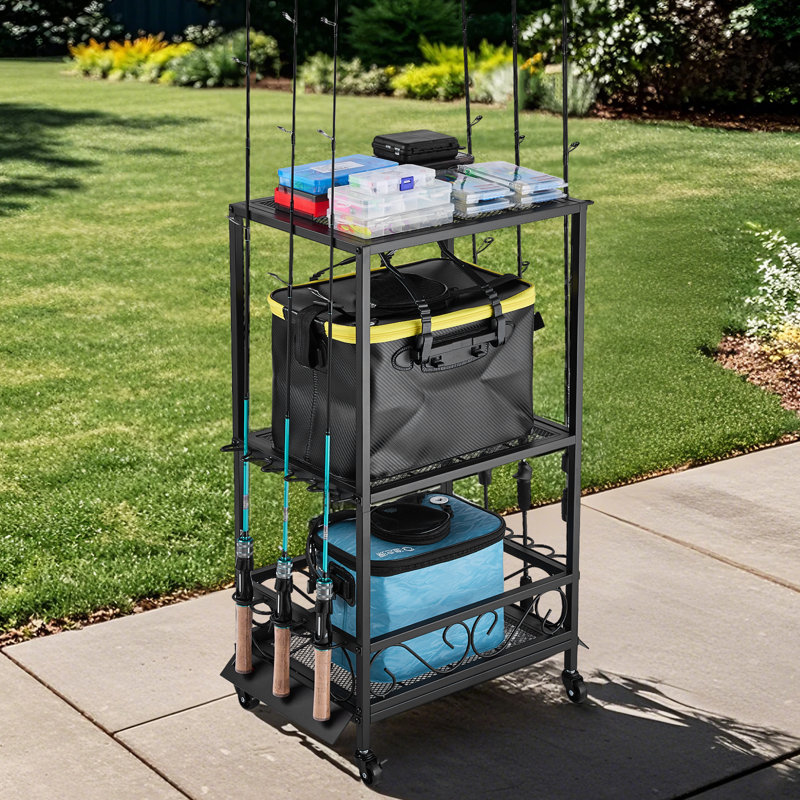 Steel Freestanding Fishing Rack