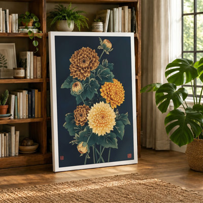 Chrysanthemum Study Botanical - Wrapped Canvas
