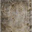 Tapis d'intérieur lavable à motif floral brun et beige 3 pi x 5 pi