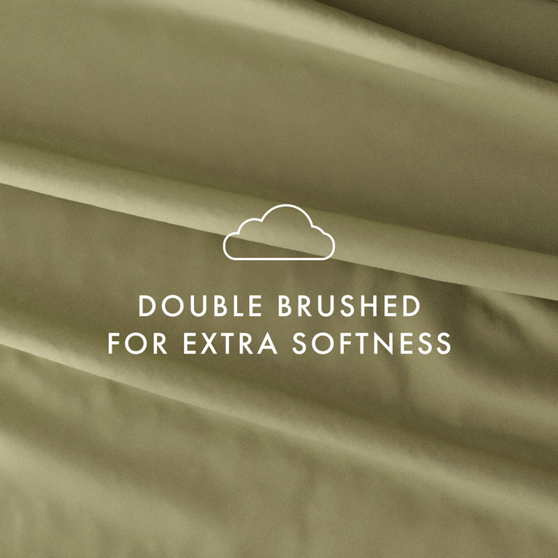 Sage Twin Microfiber 3-Piece Solid Sheet Set