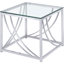 Table de bout carrée en verre