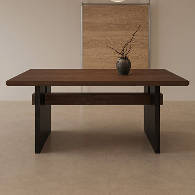 Table de salle à manger rétro et élégante en bois massif, H 29,52 po x L 62,99 po x l 27,55 po