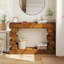 Console géométrique empilable en bois à finition naturelle chaleureuse