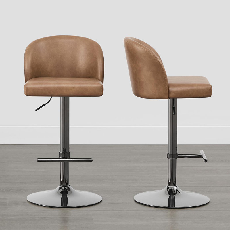 Tabouret pivotant à hauteur réglable, Gris, 2