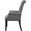 Fauteuil gris avec garniture cloutée fascinante - Salle à manger captivante