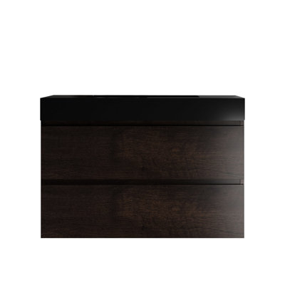 Lavabo en quartz noir mat chic - Modernisation des styles de salle de bain