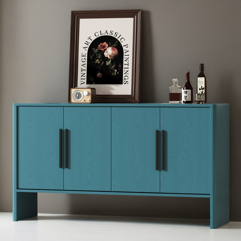 Console de 59 po pour le couloir du salon, Bleu antique