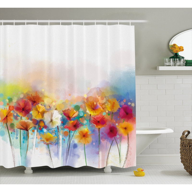 Kassandra Shower Curtain with Hooks Included, 70" H x 69" W