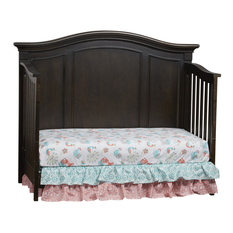 Lit de bébé convertible 4-en-1 Glendale brun anthracite