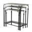 Set Of 3 Gilbert Nesting Tables, Metal Plant Stand, Patio Table