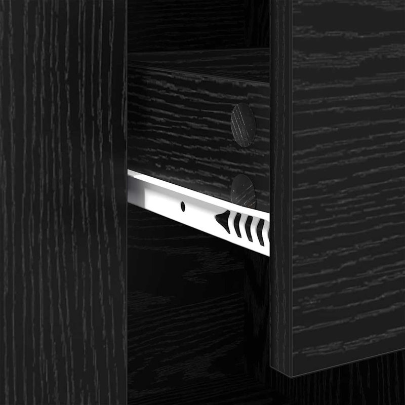 100cm Sideboard, Black Oak