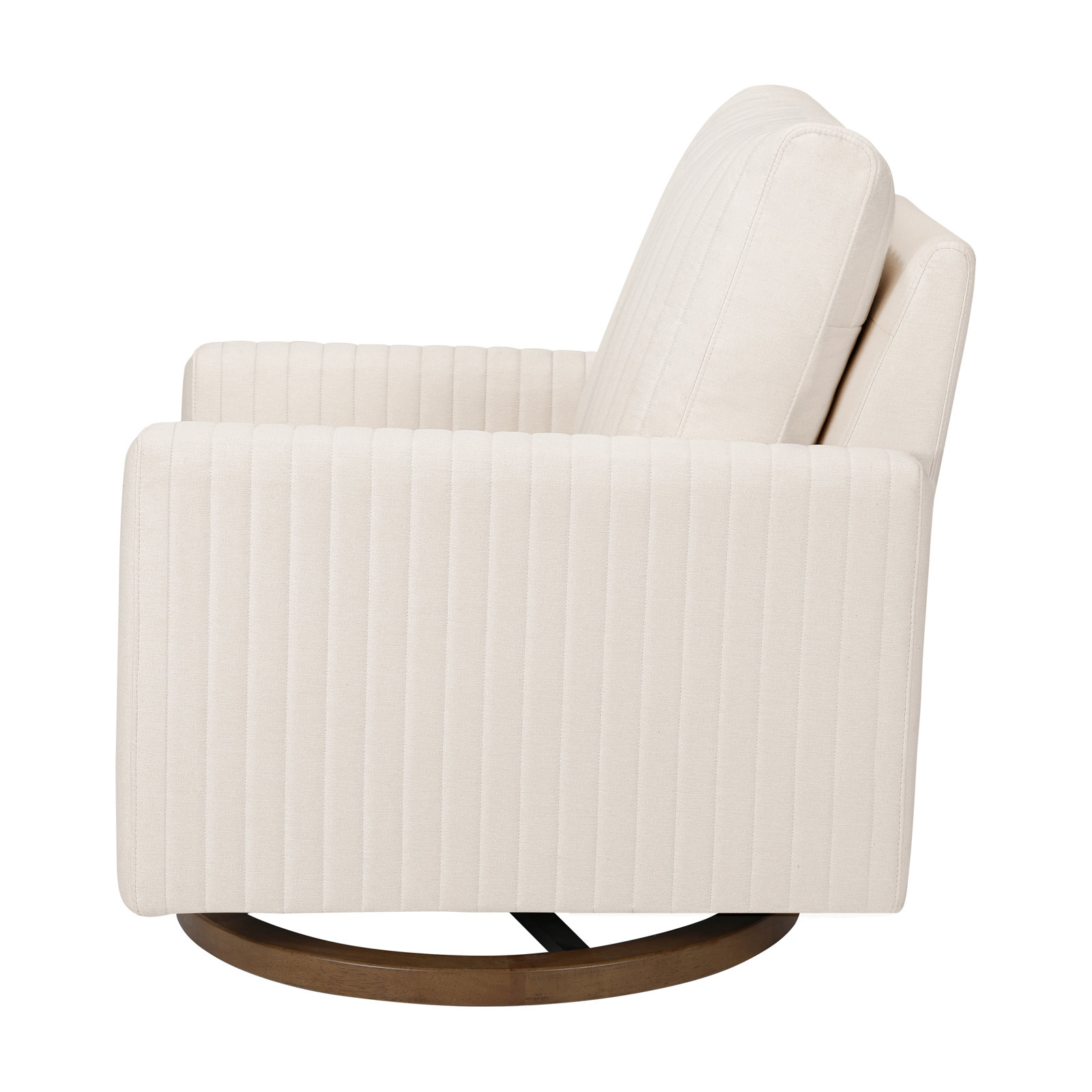 Poe Channeled Swivel Glider, Performance Cream Eco Weave