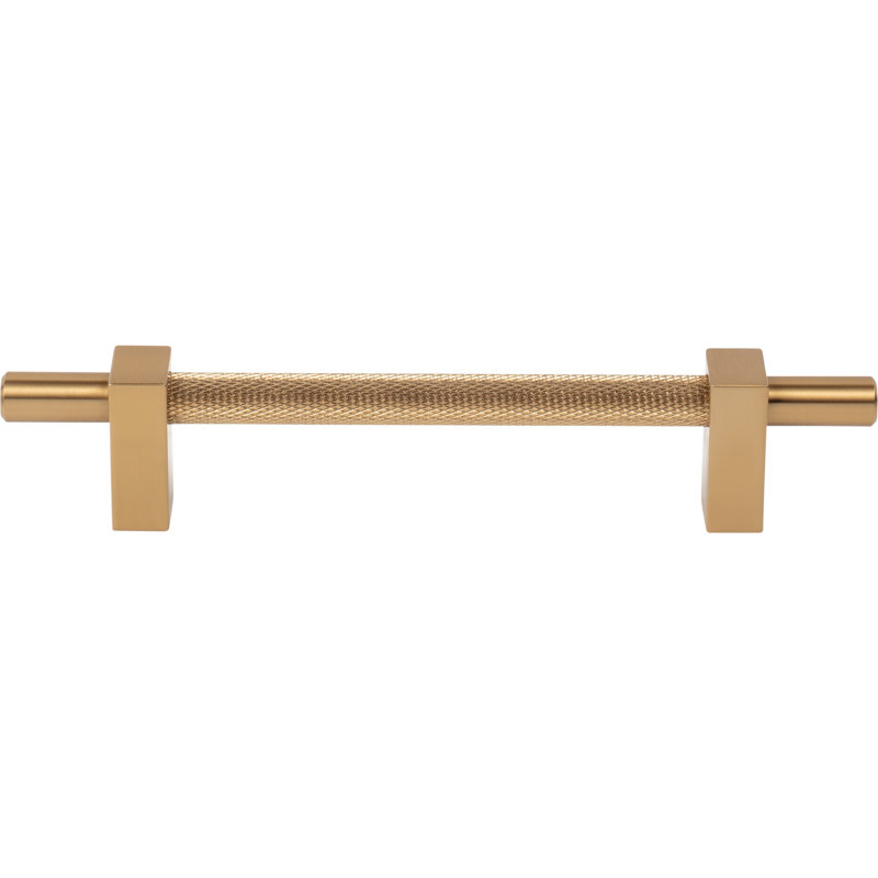 Larkin 3 Knurled Center Bar Pull, Satin Bronze, 12"