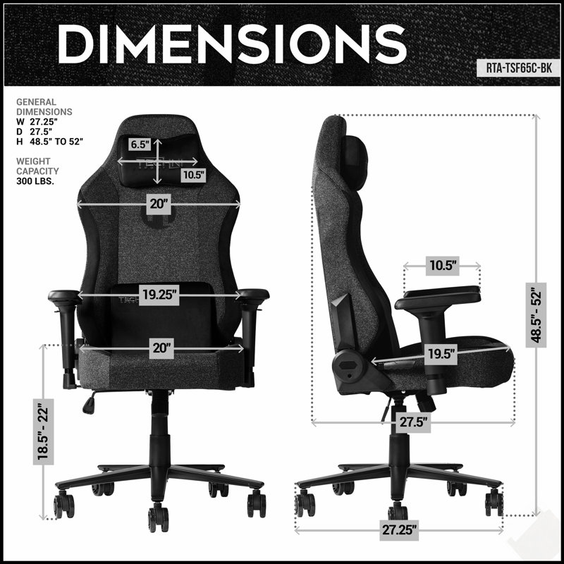 Fauteuil de jeu en mousse à mémoire de forme avec accents en velours résistant aux taches Techni Sport TSF65C pour un confort et une durabilité accrus
