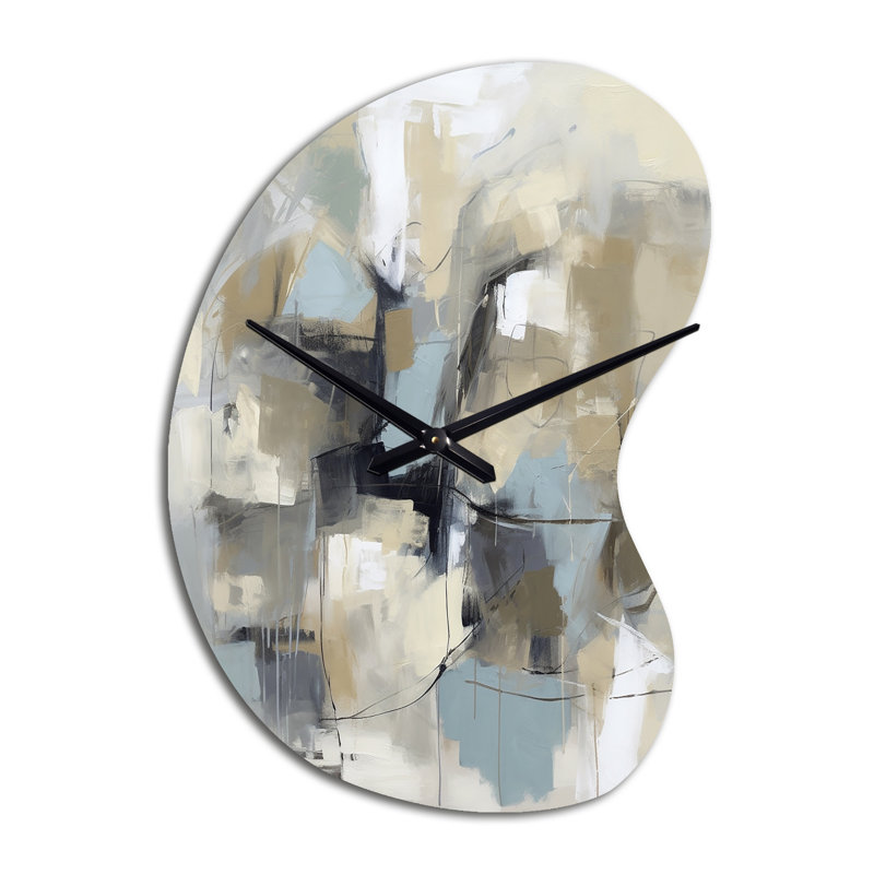 Horloge murale beige et grise, Petit