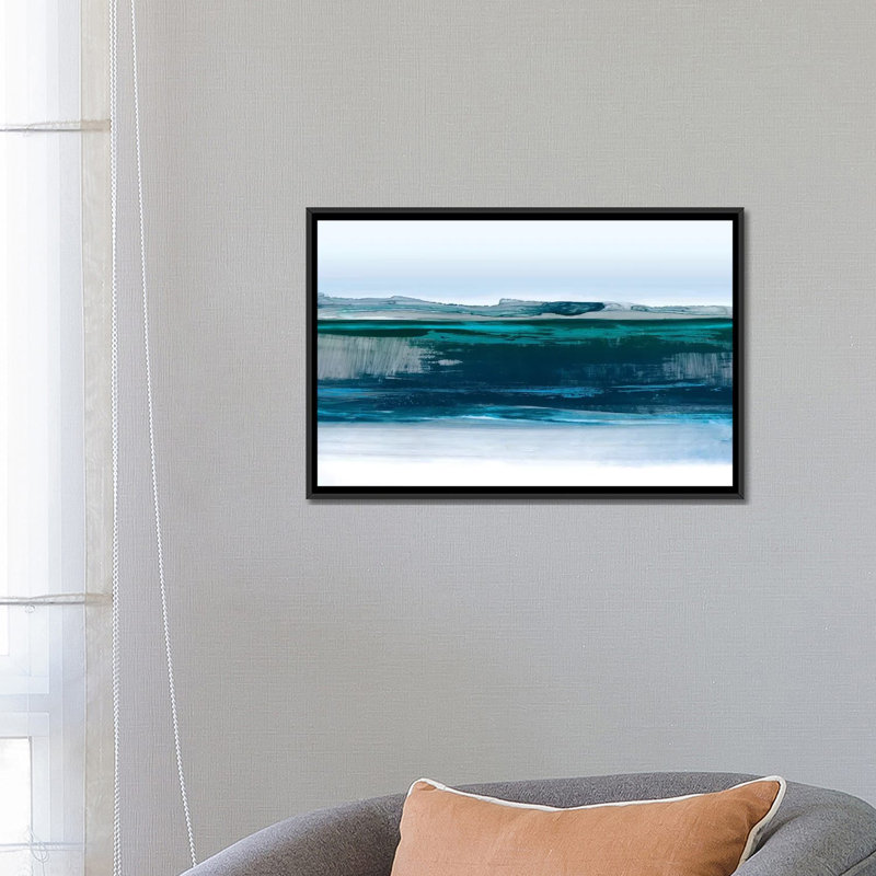 «Smooth Blue» par PI Studio - estampe numérique sur toile tendue avec châssis, H 18 po x l 26 po x P 1,5 po