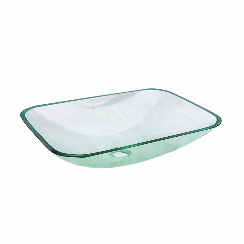 Lavabo vasque de salle de bain, lavabo rectangulaire avec bonde escamotable pour salle de bain