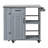 Outdoor Kitchen Island with Stainless Top, Towel and Spice Racks-1794889723