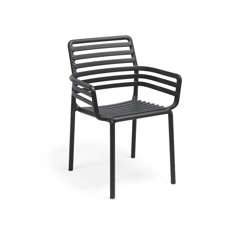 Doga Outdoor Dining Armchair, Anthracite