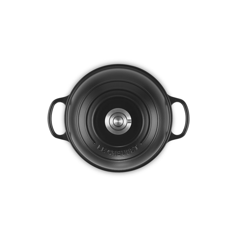 Le Creuset Enameled Cast Iron Signature Round Bread Oven 9.5In - Licorice Crucible Ss Knob