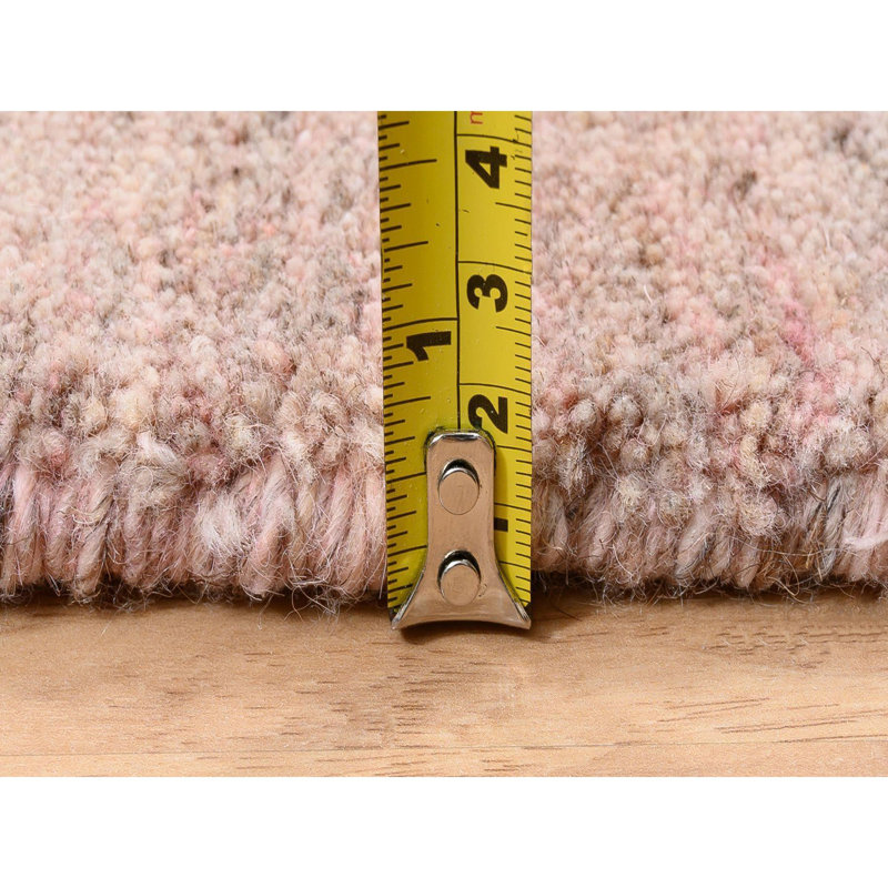 Tapis corail en laine tissé à la main 8 pi 2 po x 10 pi rose corail 4A79F9FE21D34EB88E3F3F3D7FB1E3A3