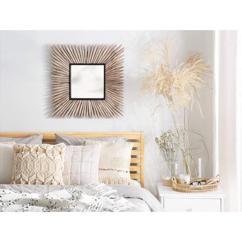 Hebron Wood Flat Wall Mirror