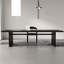 Table de conférence longue 110,24 po en bois massif noir minimaliste-130619682