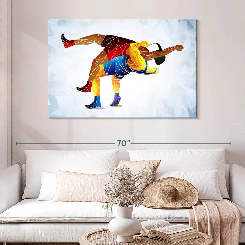 Sireci Wrestling Abstract, 32" H x 48" W