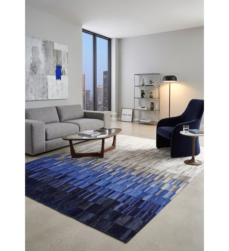 Tapis bleu / ivoire Abani Rugs Hide, 4 pi x 6 pi