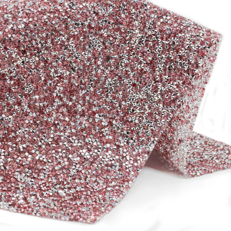 Napperon carré de 14 po Sparkles Home Luminous, Rose