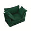 Fauteuil à revêtement antidérapant avec 1 grand coussin de dossier et 2 grands coussins décoratifs, canapé-lit simple à siège profond confortable, plusieurs grands coussins moelleux, tissu en velours côtelé-1875119805