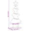 Metal Christmas Tree with Stand Black Steel-969756167