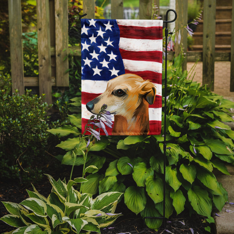 Polyester à 2 côtés 15 x 11 po drapeau de jardin, Galgo espagnol