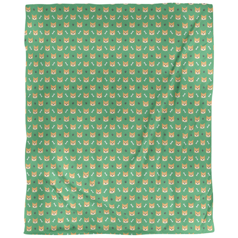 Tissu de shiba shiba, Faux lin, L 58 po x l 36 po, Vert
